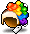 Rainbow Spore Wig
