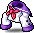 Outsized Sailor Coat (White & Purple)