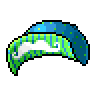 Aqua Mustache Cap